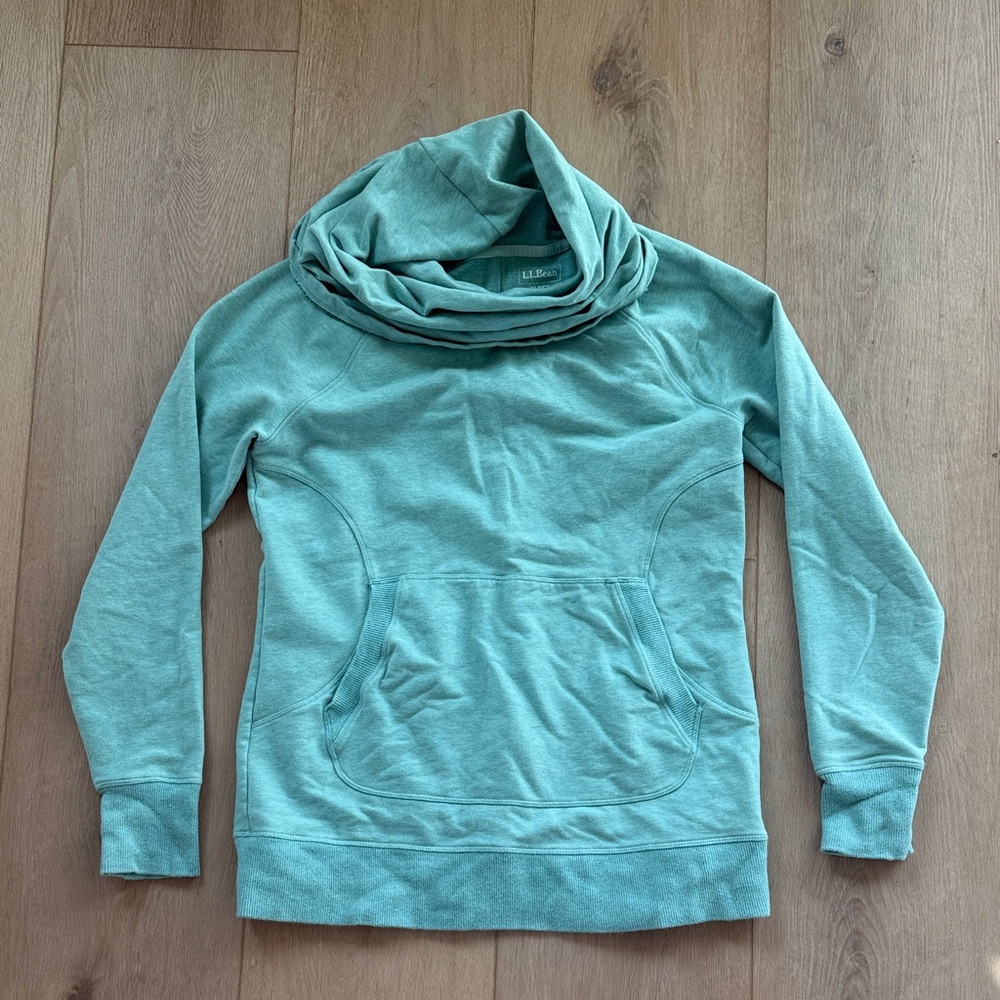 L.L Bean Seafoam Cowl Neck Sweater